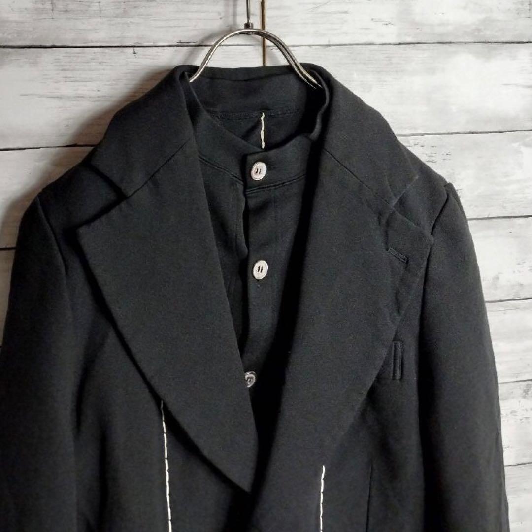 ジャケット・アウター COMME des GARCONS HOMME Tailored Jacket Comme des Garcons Layered Tailored Jacket Black Polyester