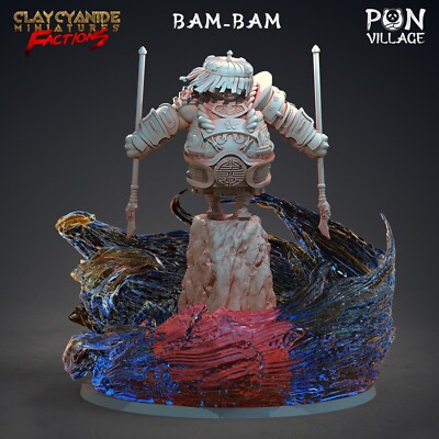 Mönch des Wassers Miniatur Panda 4 Elements für RPG wie D&D 5e Pathfinder 32mm