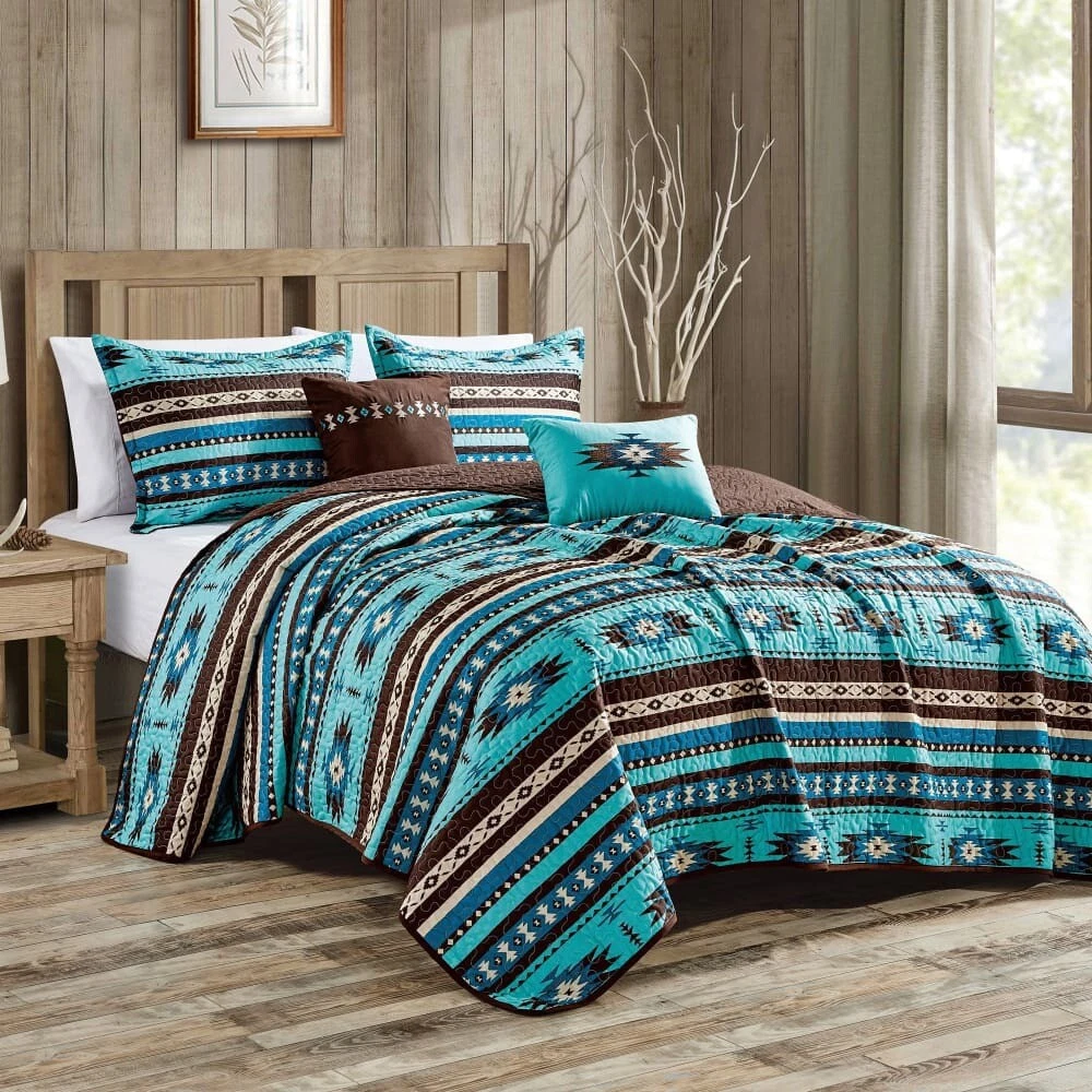 Teal on sale quilts coverlets
