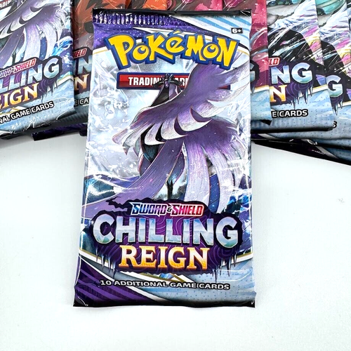 Lot of (10) Pokemon TCG Sword & Shield Chilling Reign Booster Packs - NEW/SEALED - Picture 2 of 3