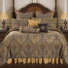 Loom and Mill 9-Piece Jacquard Comforter Set, Luxury Classic Antique Comforte...