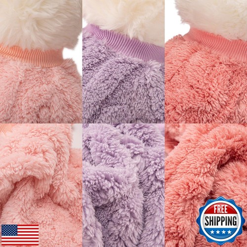 JAMPAYANG Dog Sweater, 3 Pack, Small, Polyester, Pink, Purple, Rose Red, Warm - Picture 5 of 5