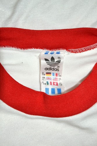 ADIDAS VINTAGE 1980er WEISSES FUSSBALLTRIKOT #16 GRÖSSE L ERWACHSENE - Bild 8 von 8