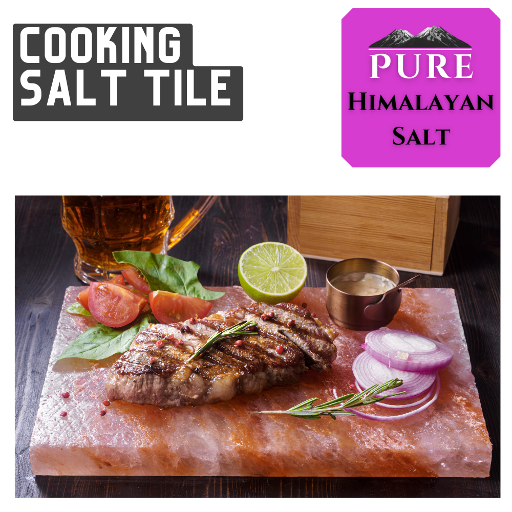 Himalayan Natural Salt Cooking Tile Block Plate Salt Slab Grilling Food
