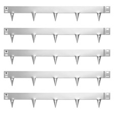 42"Lx 6"Hx5Packs Black Steel Landscape Edging Metal Garden Edges for Lawn Yard