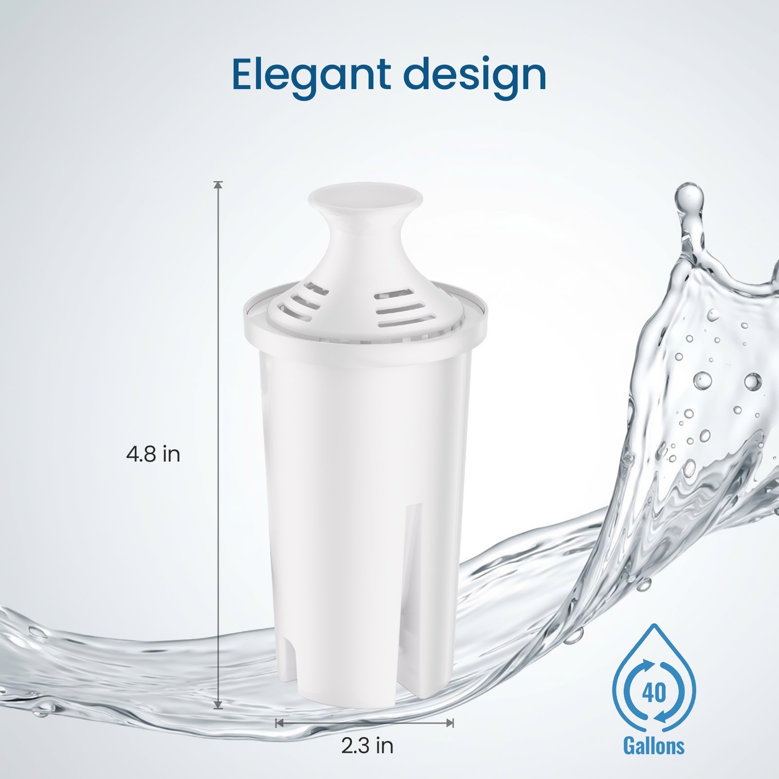 6 Pack Water Filter Cartridge, Replacement for Brita Classic, Mavea ...