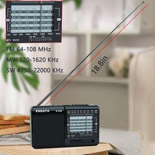 XHDATA D-328 Portable Digital Radio AM FM DSP Small Multi Band Stereo Home Radio