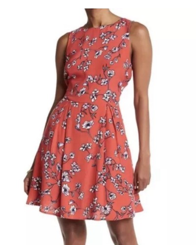 Cupcakes And Cashmere Sweney Fit&Flare Dress Large Cottage Garden Floral Medium - Picture 1 of 7