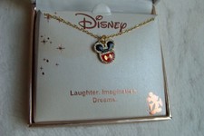 Disney necklace 18 inch fine silver plated Mickey ears NEW