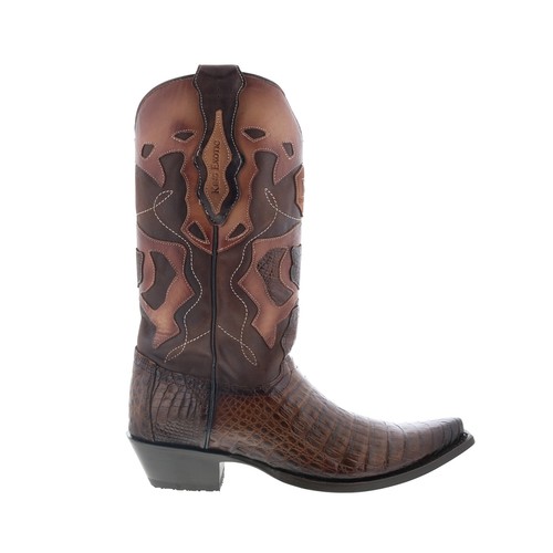 King Exotic Caiman Belly Snip Toe Mens Brown Wide Cowboy Western Boots King Exotic Caiman Belly Snip Toe Mens Brown Wide Cowboy Western Boots