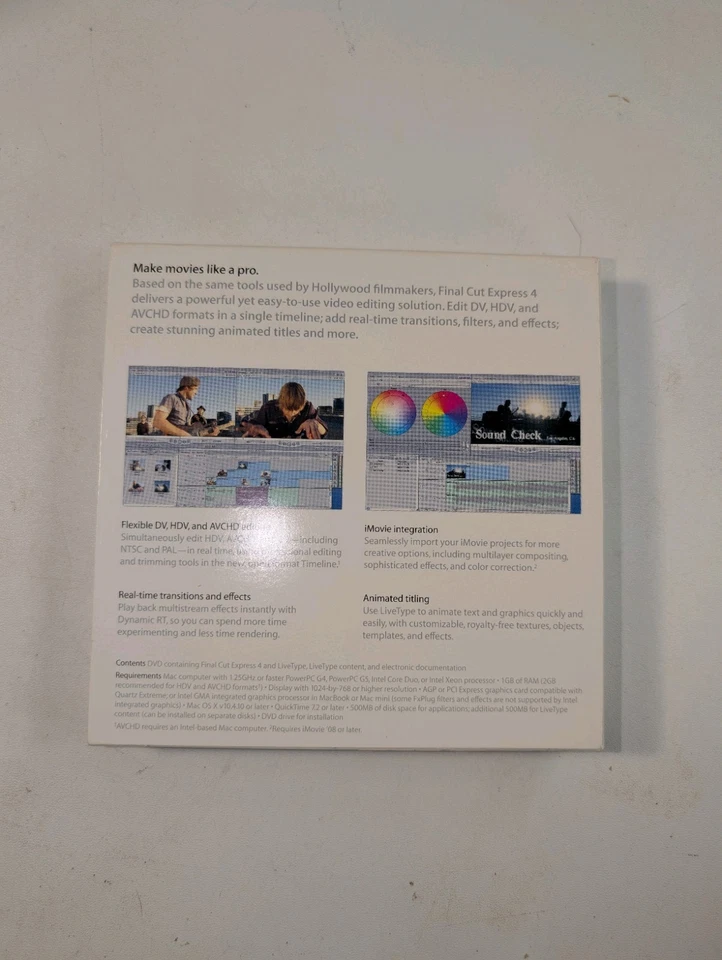 Apple Software Final Cut Express 4 - Retail Version New in Box - Image 2 of 2