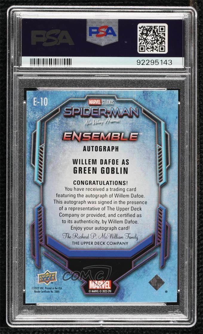 2023 Marvel Studios' Spider-Man No Way Home Willem Dafoe Green Goblin Auto 0t9l view 2