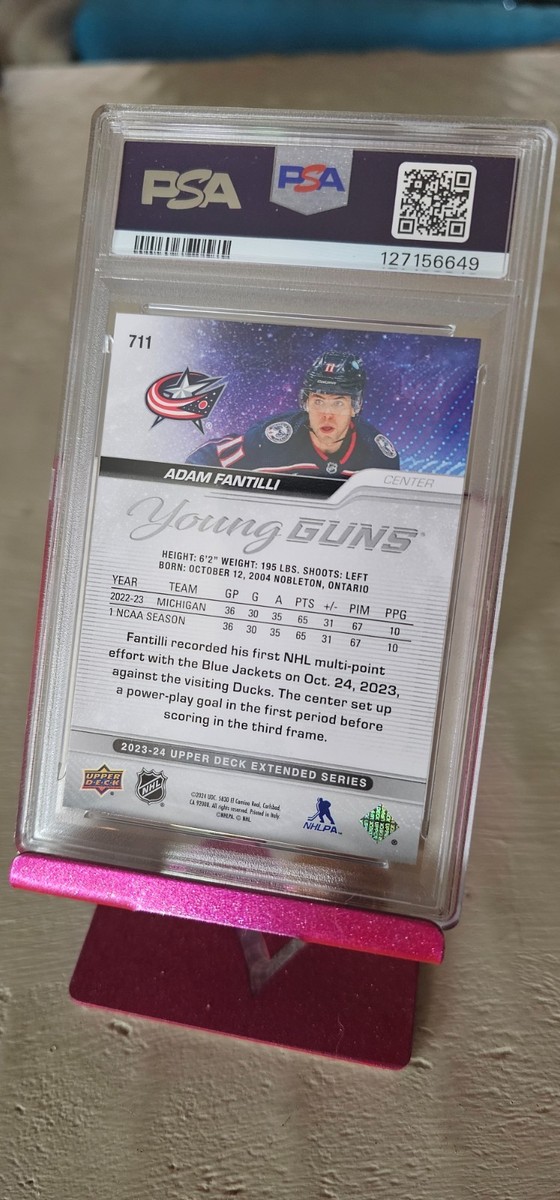 Adam Fantilli Young Guns PSA 9 💎 2023-24 Upper Deck 711 Columbus