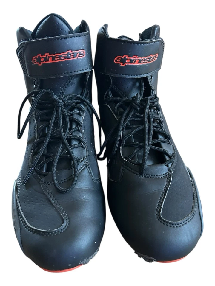 AlpineStars Faster-3 Zapatos Negro Rojo Gris Talla 8 ZAPATOS DE CICLISTA Foto 2 de 4