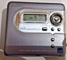 Sony MD Walkman MZ-NH600 PORTABLE MINI DISC RECORDER in working order + 3 disks