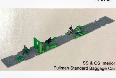 IHC 20150 HO Scale Baggage Car Interior for Both Smooth and Corrugated Sides NOS