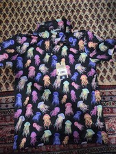 Chubbies Shirt Men Black Dont Be Jelly Jellyfish Performance Polo Golf medium