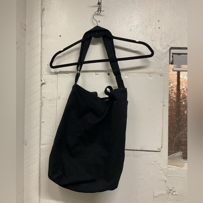 BAGGU Black Vertical Canvas Duck Bag