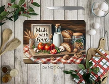 Tempered Glass Cutting Board 11 x 8 ~FREE ship~ CHOICE~Gift~  Country kitchen