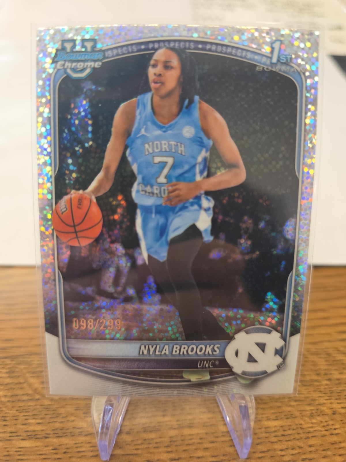 2025-26 Bowman - Chrome Prospects Nyla Brooks #BCP-63 Speckle Refractor /299 1st