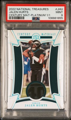 2022 Panini National Treasures Century Material #JHU Jalen Hurts 1/1 PSA 9