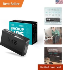 Compact Size 625VA/360W UPS Battery Backup  Surge Protector for Computer, Ro...