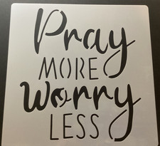 Religious Faith Christian Reusable Stencil 8 x 8