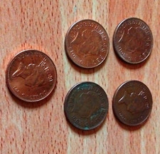 Lot of 5 British �1 Coins Queen Elizabeth II Uncertified Ungraded