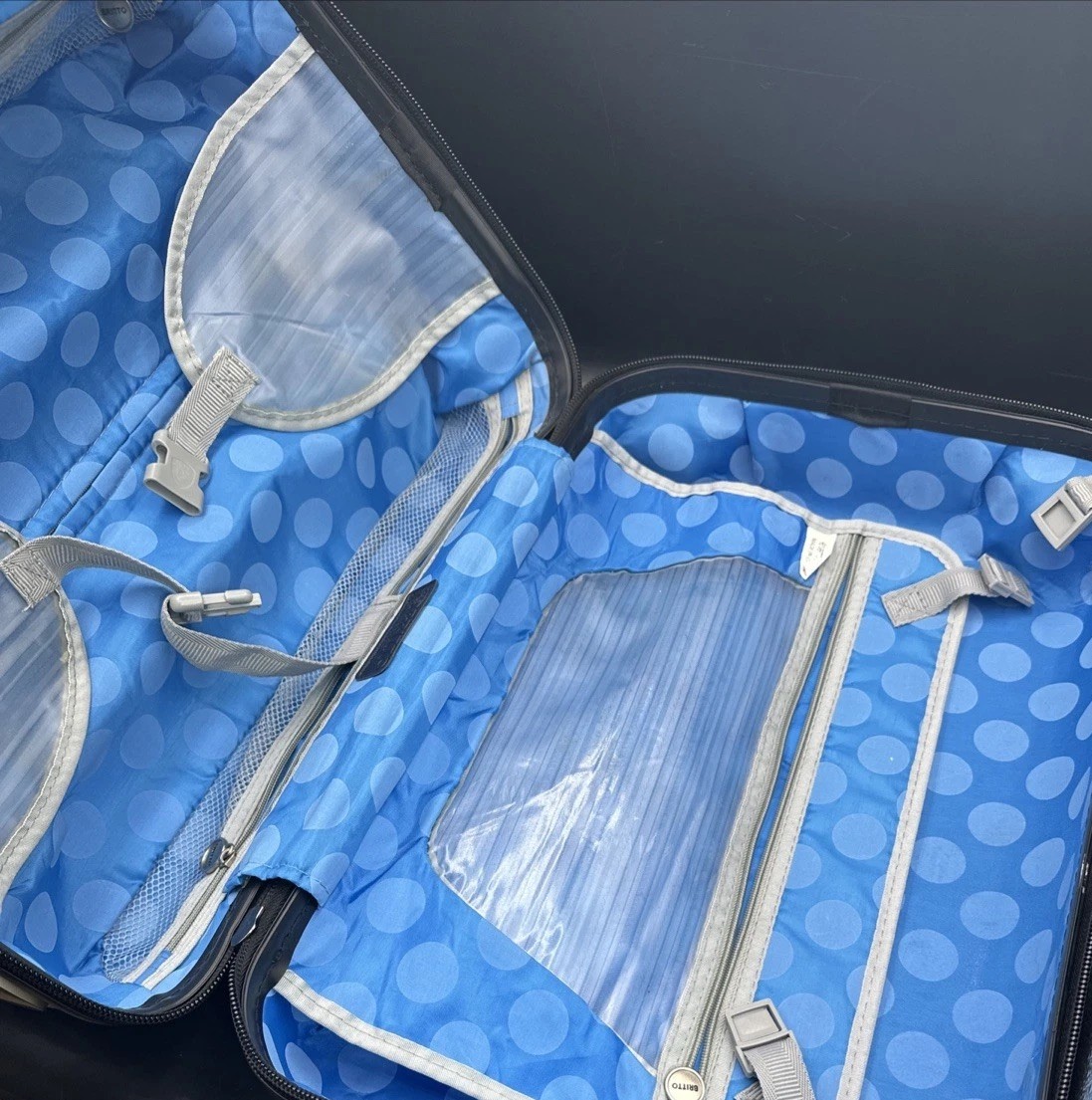 Heys A New Day 21" Transparent Carry On Luggage Spinner Romero Britto Hard Shell