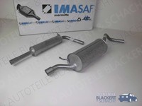 Imasaf Auspuffset Ab Kat für VW Polo 6R 1.4 63KW 2009- | Mitteltopf+Endtopf