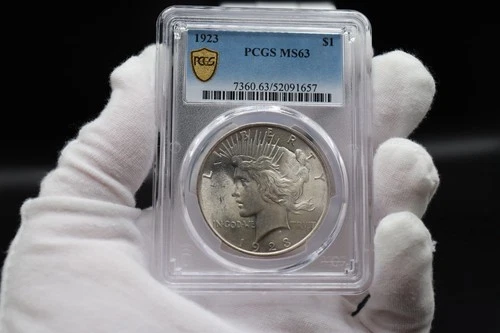 1923 $1 Peace Dollar PCGS MS63