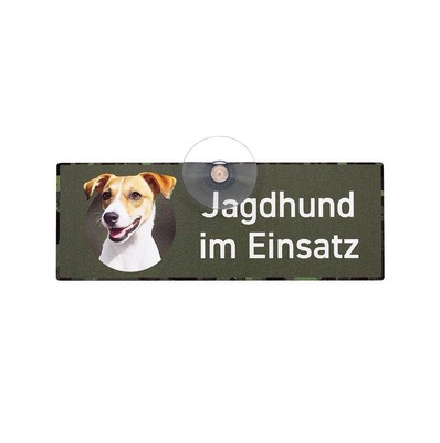 Premium JAGDHUND IM EINSATZ ''PARSON RUSSELL TERRIER'' KURZHAAR Hunde Autoschild