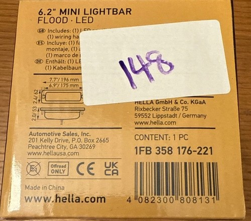 Mini barra de luz de inundación LED Hella Black Magic 6,2" ajuste al ras - Imagen 8 de 8