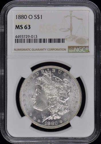 1880-O Morgan Dollar S$1 NGC MS63