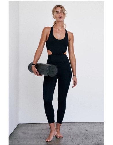 Free People Movement pezzo unico donna taglia media nero back it up yoga palestra - Foto 5 di 11