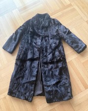 Echter Pelz Mantel Nerz Gr. 38-40 schwarz-braun