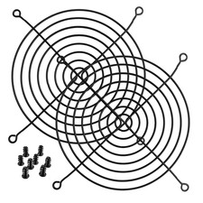 140Mm Black Fan Grill/Guard with Screws 2 Pack 