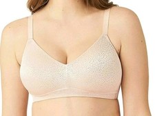Wacoal 852303 Back Appeal Wire free Bra Full Coverage Rose Dust New 40B.