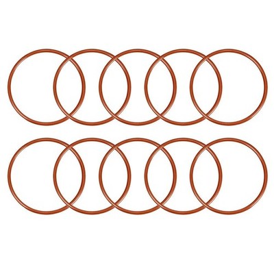 Silicone O-Ring 62mmx55.8mmx3.1mm VMQ Seal Rings Sealing Gasket Red 10PCS #zc