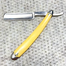 Vintage John Williams Straight Razor Yellow Handle