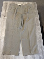 Jack Victor Men's Beige Comfort Stretch Pleated Dress Pants Size 36
