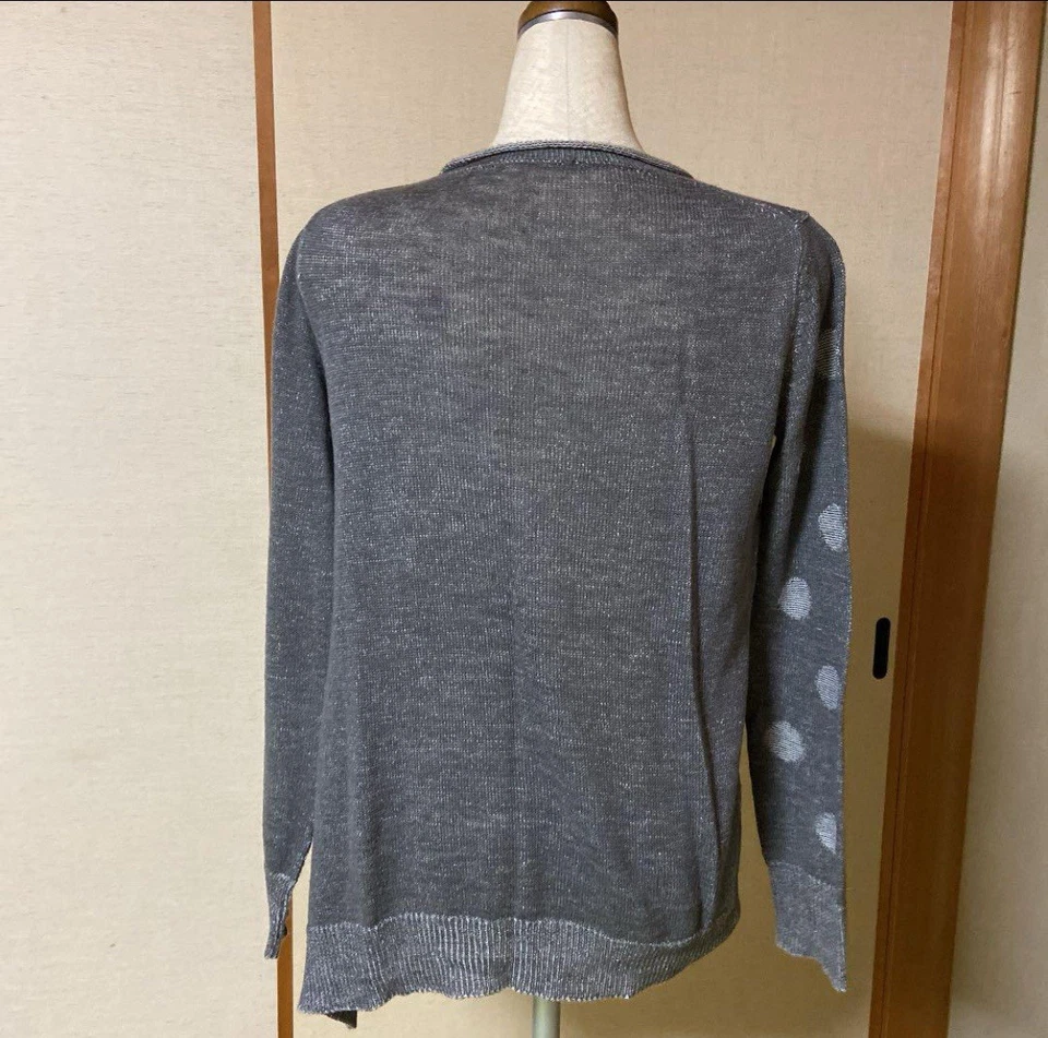 ① Yohji Yamamoto cotton, linen, and acrylic blend sweater, one size - Image 2 of 4