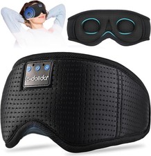LC-dolida Sleep Headphones, Mask Bluetooth Wireless Music Eye Obsidian