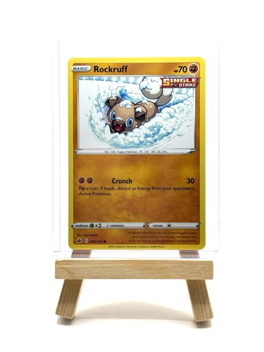 Rock Ruff Common Card Rockruff Common SWSH06: Chilling Reign 086/198 NM English Pokemon Card ...