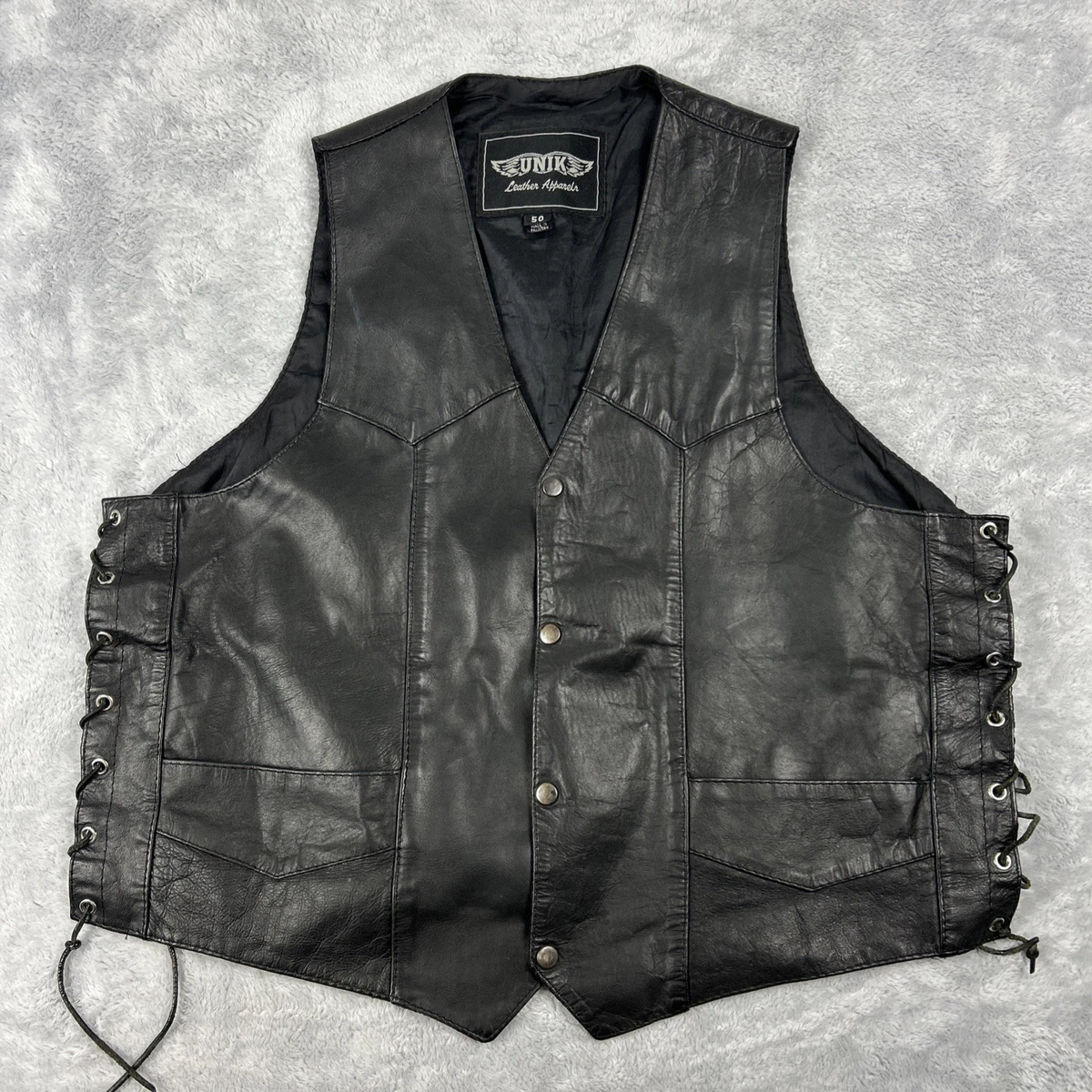 unik leather vest products for sale | eBay