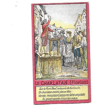 ancien CHROMO   fin XIX e charlatan médecin Florian + 1
