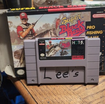 HOT-B Super Black Bass SNES Game Tournament Mode Fish Finder Manual not included