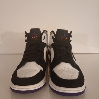 Nike Air Jordan 1 Mid SE Retro Court Purple Suede White Black Size 9.5