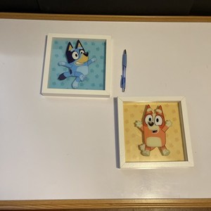 Bluey Bingo 2 Piece Wall Art Set Framed Kids Room By Overstock Out Of Stock