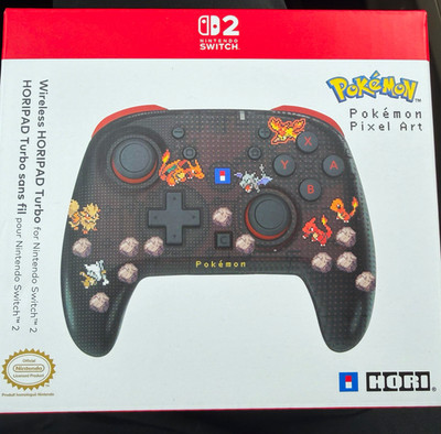 Pokemon HORI Wireless HORIPAD Turbo Pixel Art Red/Black Switch 2 NSX-198U